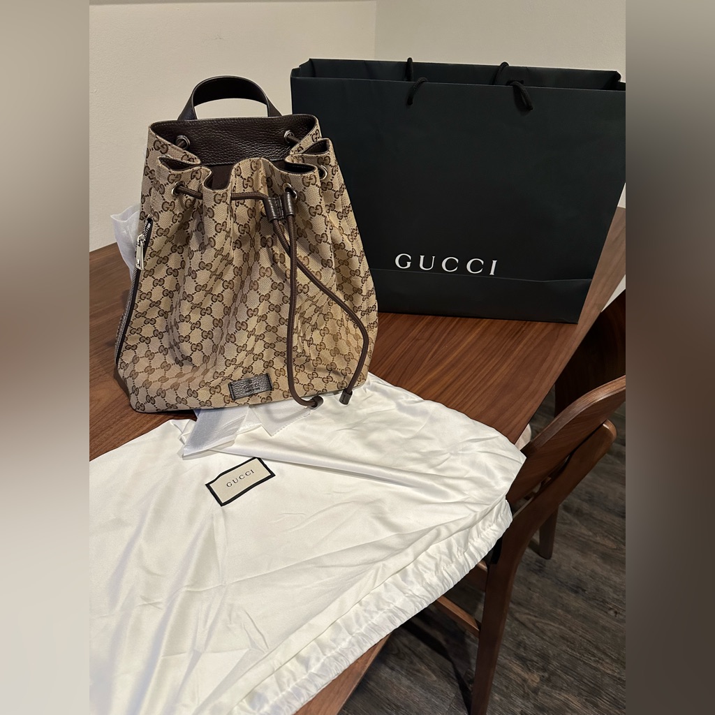 Gucci Gg Drawstring Backpack